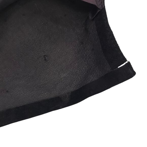 Vintage Cedars Skirt Womens 10 Black Leather Suede High Waist Pencil Midi 80s - Picture 9 of 9